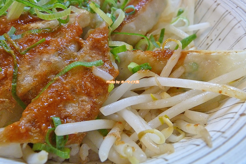 餃子とモヤシは名コンビ。いくらでもモリモリ食べられる餃子とモヤシのコンビです。
