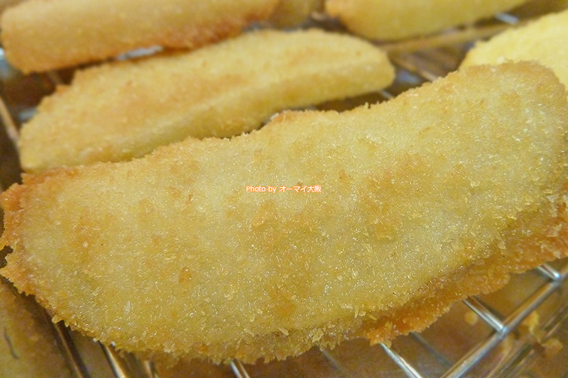 串揚げ「朝日」のジャガイモ。ホクホクのジャガイモは甘みを感じられる串揚げでした。