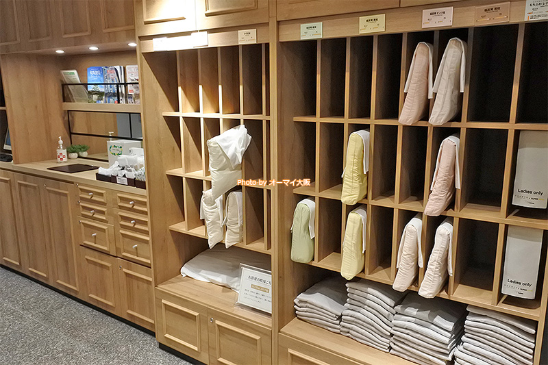 選べる枕は「スーパーホテル梅田肥後橋」の大きな特徴です。