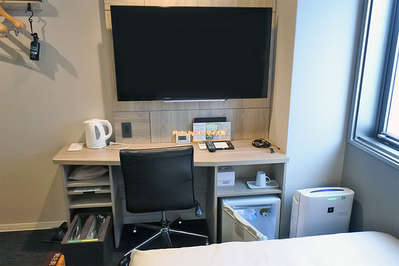 スタンダードシングルも冷蔵庫と加湿空気清浄機を完備しています。