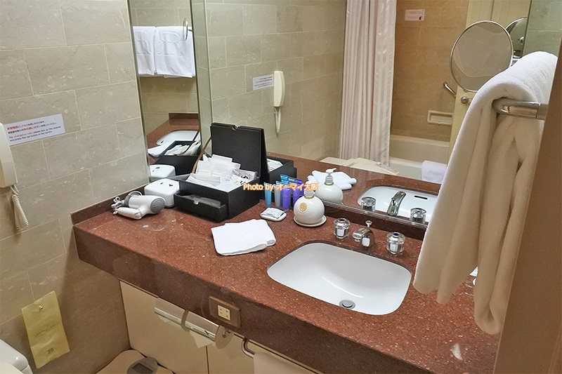 室内だけでなく、洗面まわりのアメニティも充実しています。