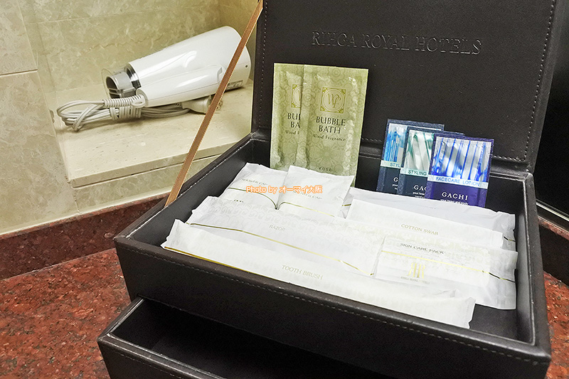 専用のボックスに入ったアメニティは高級感があります。