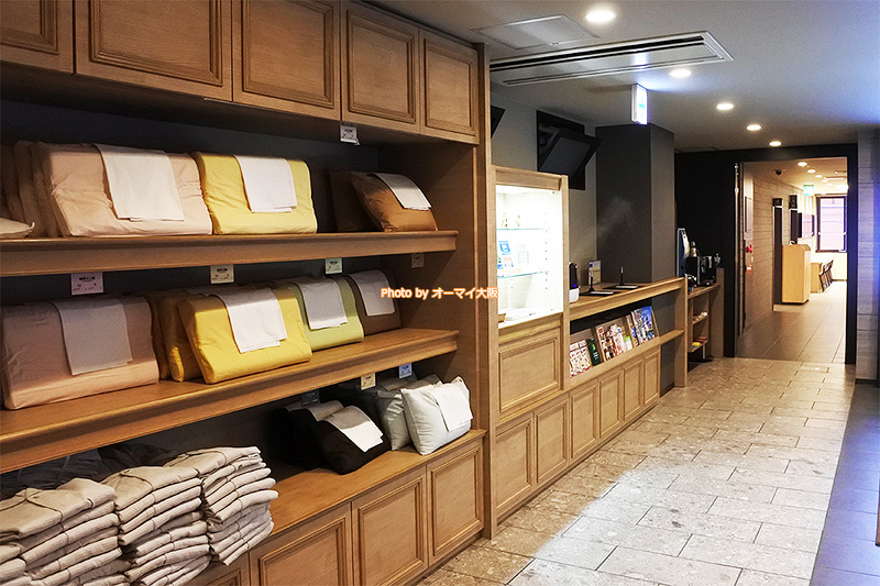 自分に合う枕を選ぶことができるところは「スーパーホテルなんば日本橋」のこだわりです。