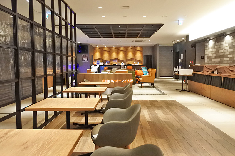 ビジネスホテル「相鉄フレッサイン 大阪心斎橋」の朝食会場は1階にあります。