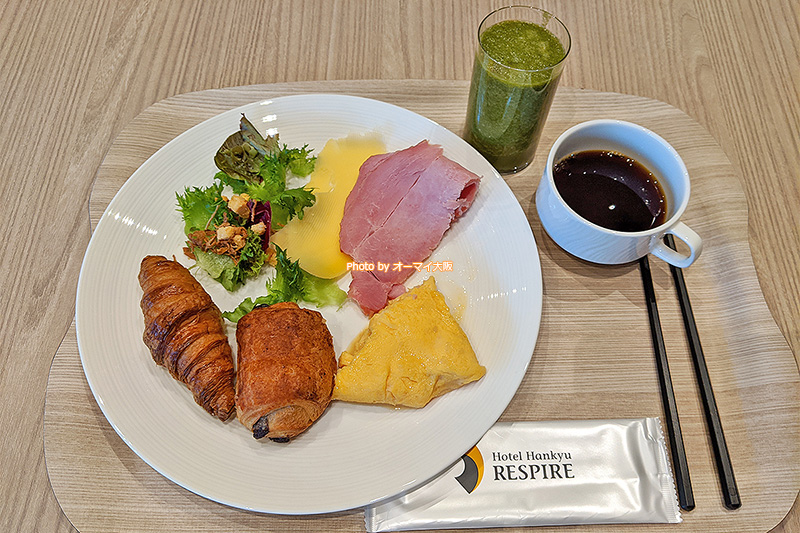 朝食付き宿泊プランがおすすめの「ホテル阪急レスパイア大阪」。モーニングビュッフェは豪華でした。