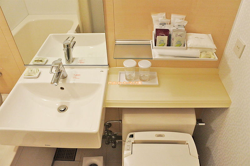 女性に人気のホテル「エルセラーン大阪」は、風呂アメニティだけでなく、洗面アメニティも充実しています。