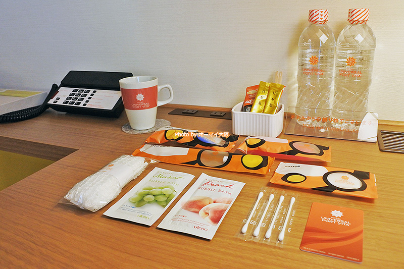 USJオフィシャルホテル「ホテルユニバーサルポートヴィータ」は個性的なアメニティが充実しています。