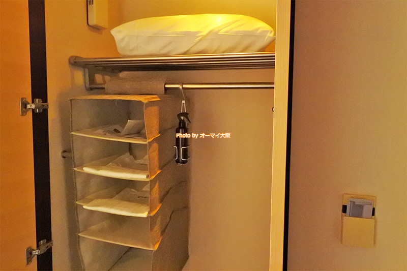 クローゼットが広くて使いやすい「ホテル京阪ユニバーサルタワー」のスタンダードツインルームでした。