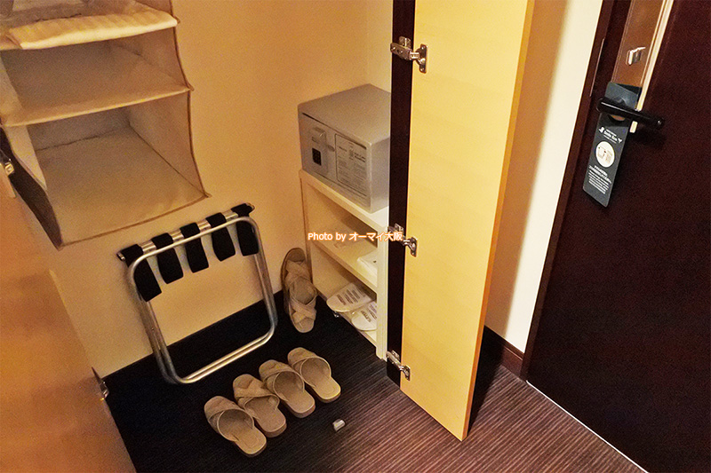 クローゼットが広いので、荷物の多い家族連れや女性のグループも安心です。